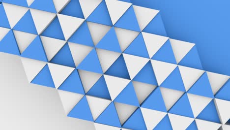 Abstract 3D triangle shapes background with different colors top view. Set 4K loop animation footage.