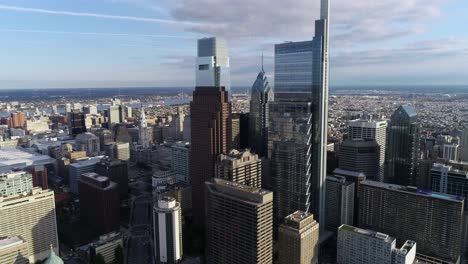 beautiful philadelphia cityscape with skyscrapers city hall delaware river in background