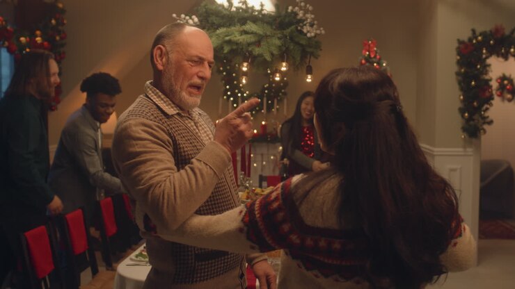 celebrazione di Natale in famiglia