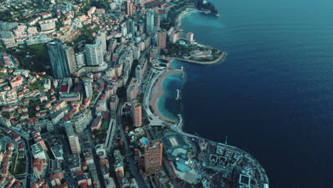 aerial view of monaco cityscape