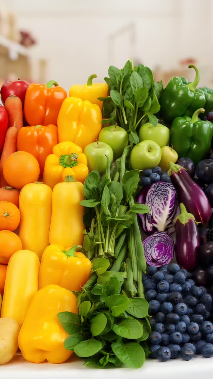Frutas e Vegetais Orgânicos Frescos 4K