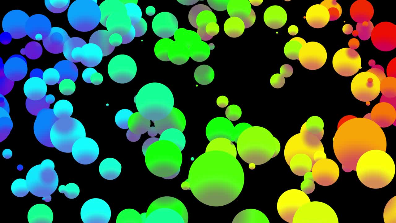 2d 플래트 스타일의 아름다운 다채로운 방울과 함께 4k 루프 원활한 추상적인 배경은 액체에서 페인트 거품처럼 부드럽게 움직입니다.