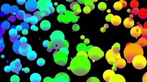 4k bucle fondo abstracto sin costuras con hermosas gotas multicolores en estilo plano 2d se mueven suavemente como burbujas de pintura en líquido. luma mate como canal alfa.