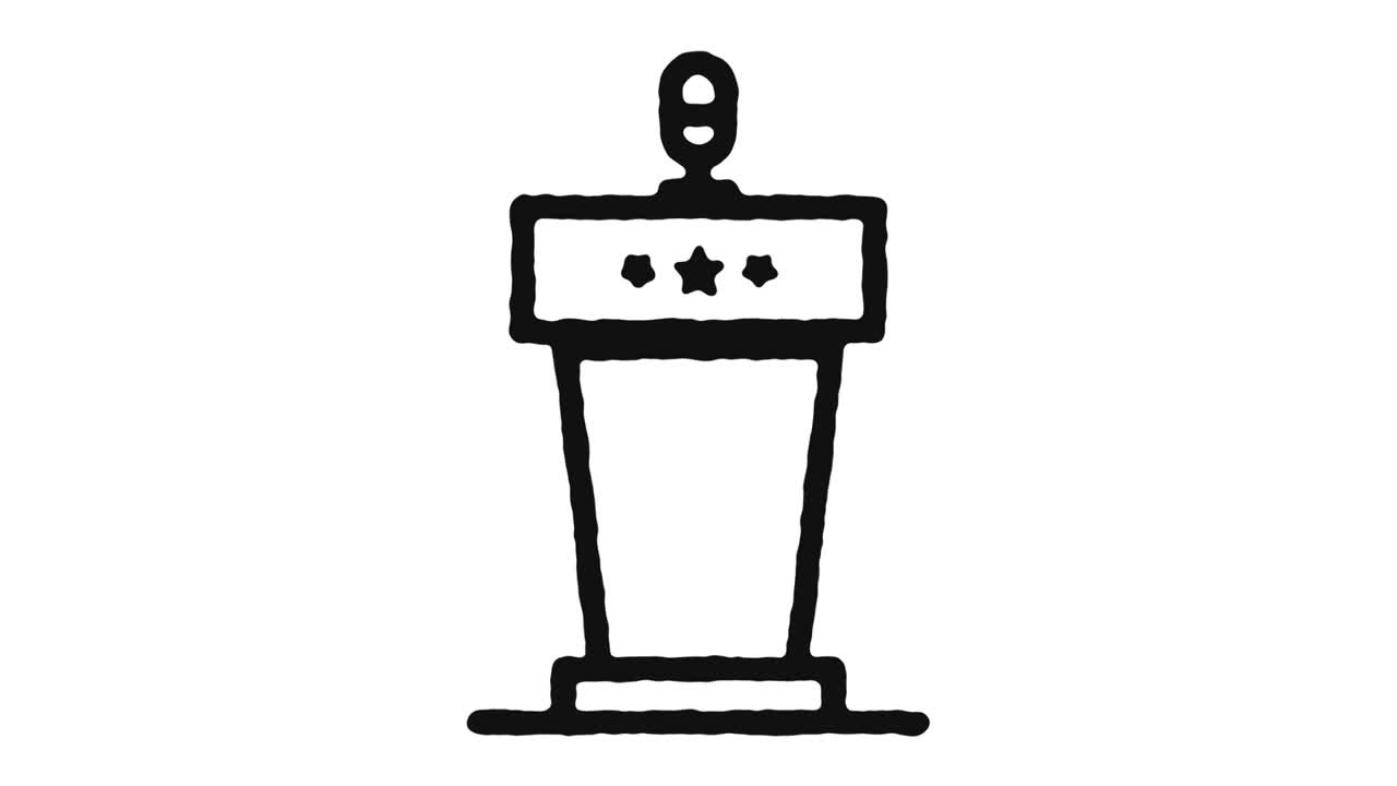 컨퍼런스 아이콘 애니메이션 영상 및 알파 채널