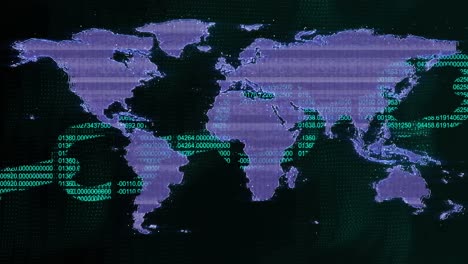 Animation of world map over chains