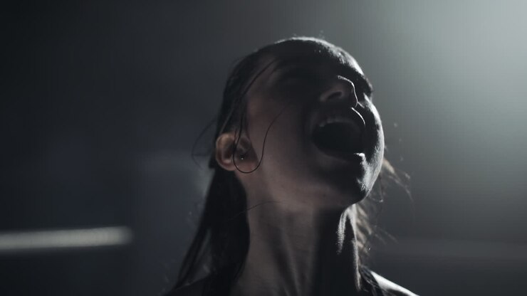 Intense Moments of a Female Boxer's Training and Emotional Release