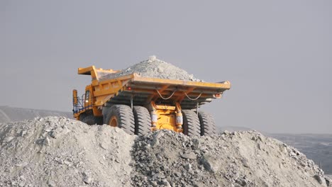 mining truck loading in quarry