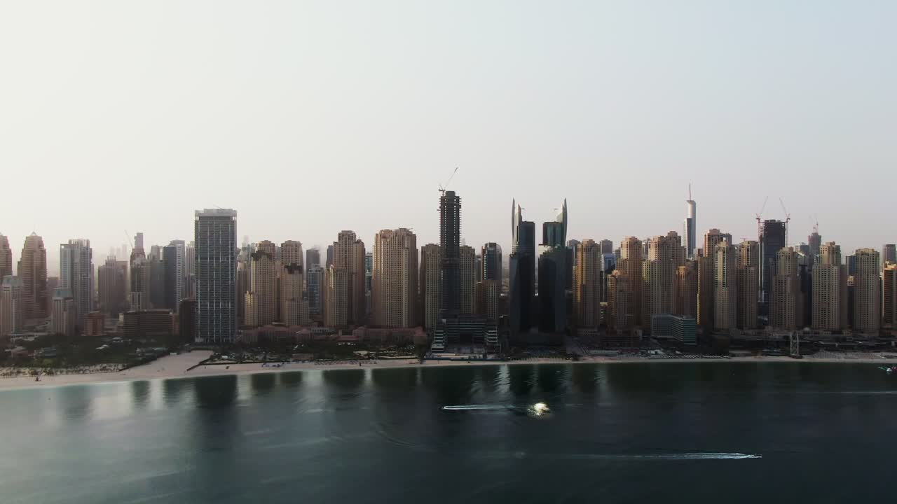 Vista aerea dello skyline di Dubai