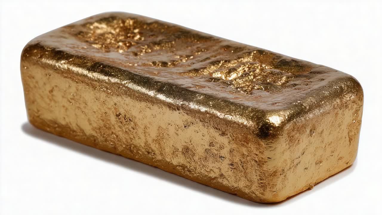 Shining Gold Bar Displayed from Different Angles, Showcasing Its Elegant Shine and Unique Texture Perfect for Precious Metal Enthusiasts and Investors