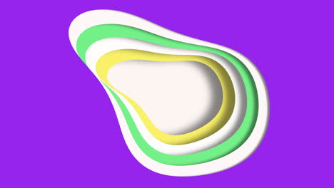 futuristic 3d rendering of overlapping purple and yellow sphere