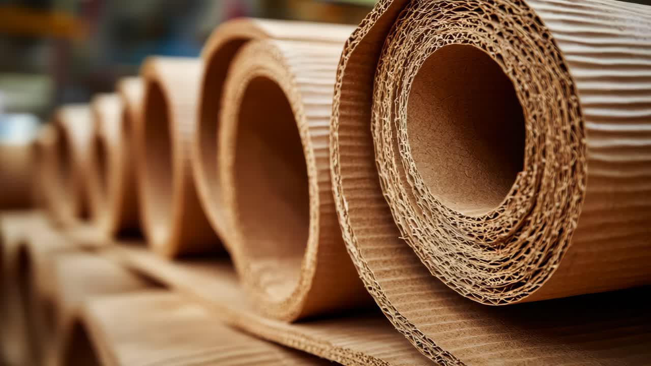 Rolls of Corrugated Cardboard