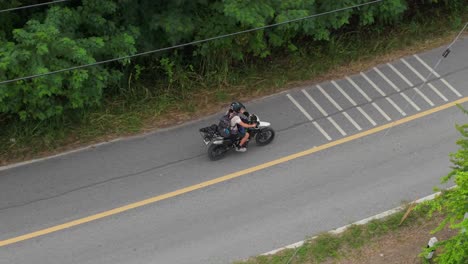 motorcyclist on a country road