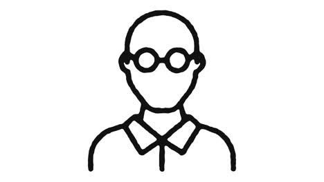 imágenes de animación de iconos de recursos humanos y canal alfa