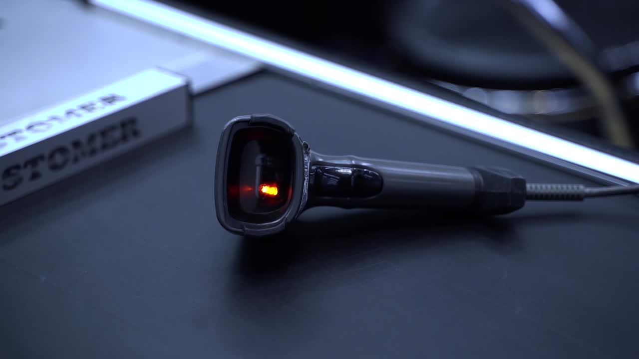 dispositivo de láser de precio del contador de caja