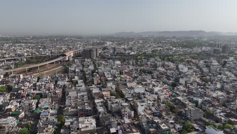 stunning drone shot of jaipur combining urban geometry with natural beauty