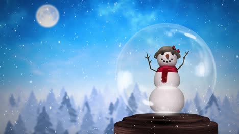 Snowman-in-snow-globe