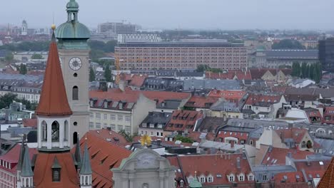 slow-motion still landscape view of marienplatz town square city architecture clock tower in munich germany europe 1920x1080 hd