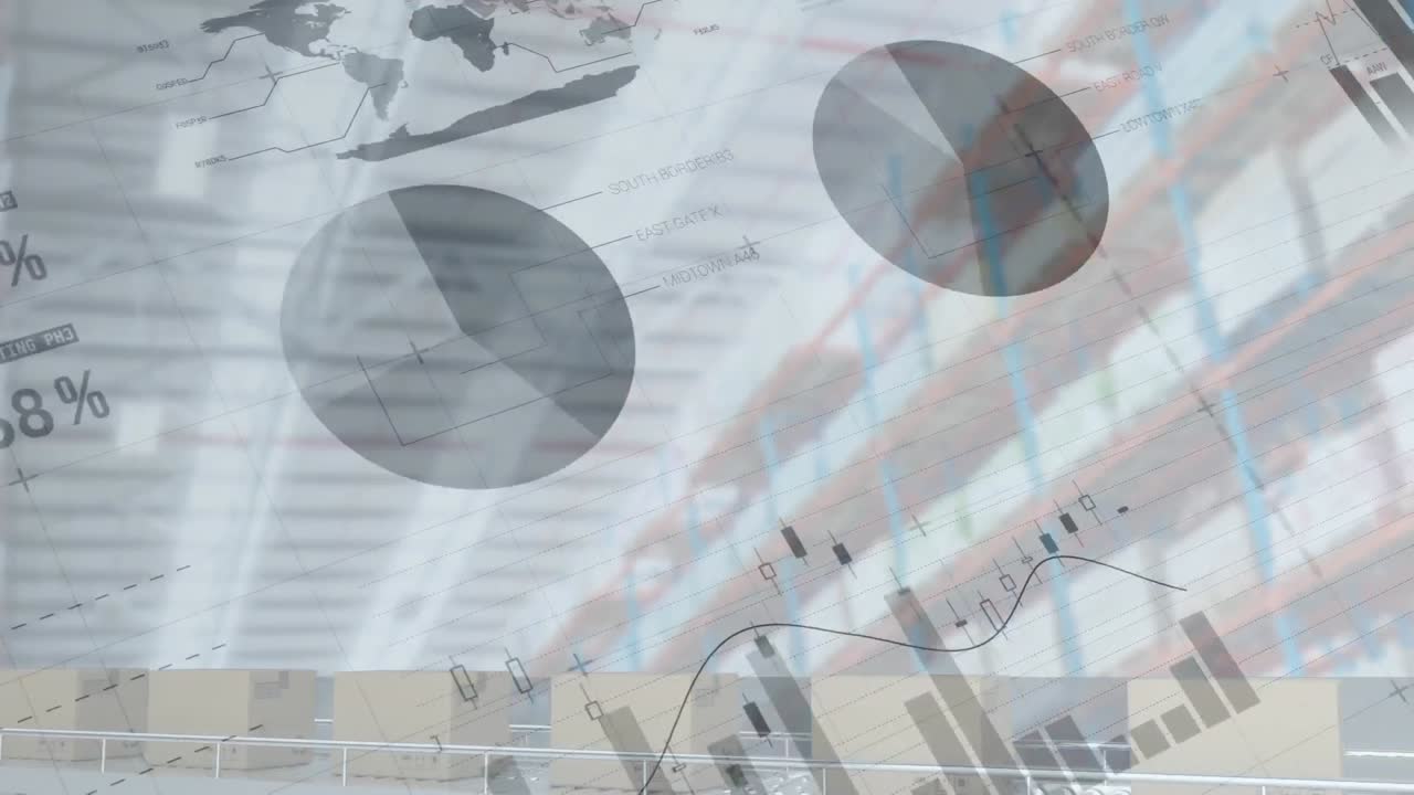 창고에 대한 컨베이어 벨트에 있는 여러 상자에 대한 통계 데이터 처리