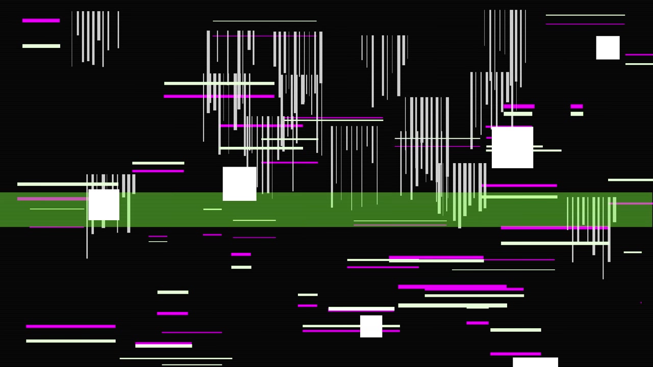 Abstrakt digital glitch-effekt med bevægelige geometriske linjer og former
