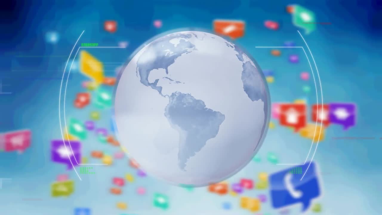 디지털 스 ⁇  스캐닝으로 지구의 애니메이션