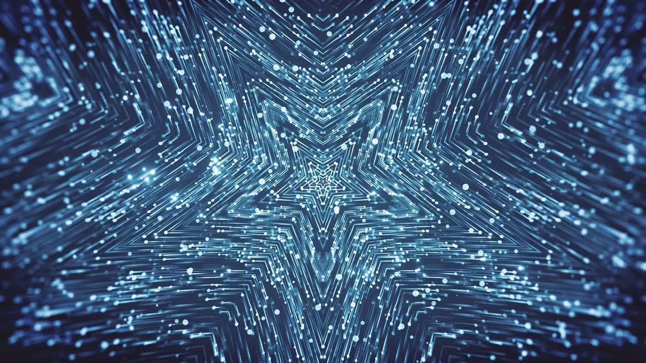 Blue Rotating Abstract Star