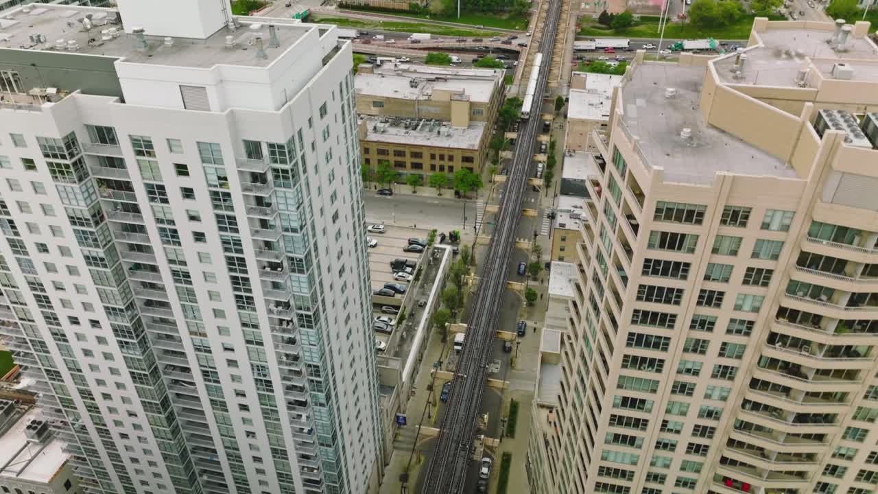 시카고, 일리노이, 미국 항공 드론 영상