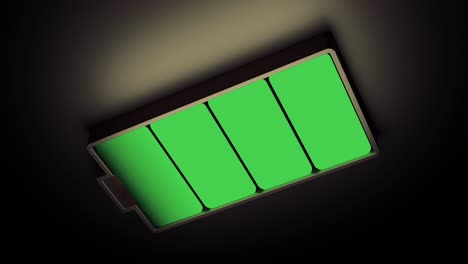 a 3d rendering of a full green battery icon