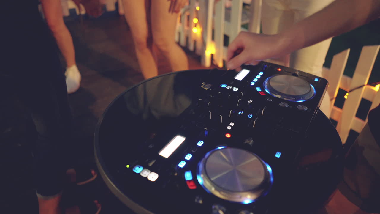 DJ playing music at a party