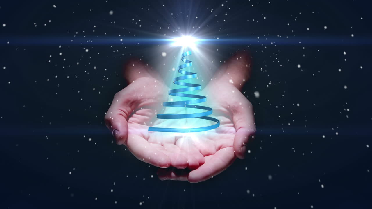 손으로 선물하는 크리스마스 트리 디자인