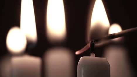 candles being lit