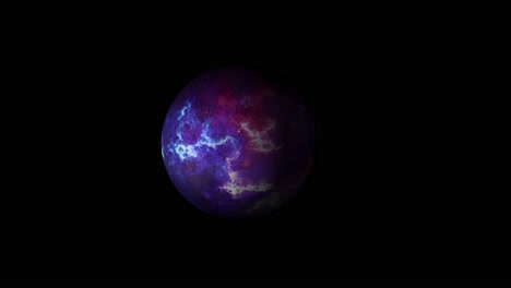 4k magentha gas planet on black background