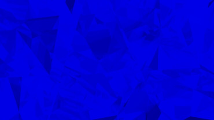 Sfondo 3D poligonale blu astratto. Loop senza soluzione di continuità.