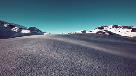 Snow-covered-volcanic-crater-in-Iceland