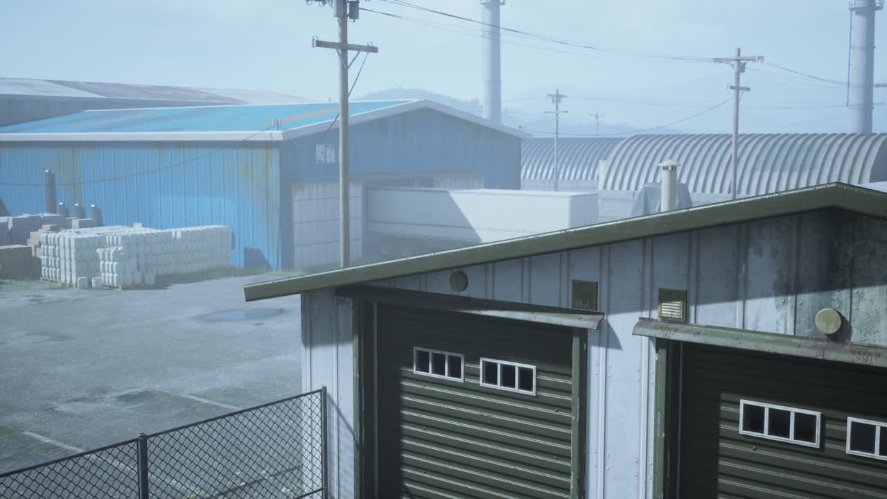 도시의 외 ⁇ 에 있는 큰 산업 지구