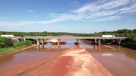 aerial footage of the red river