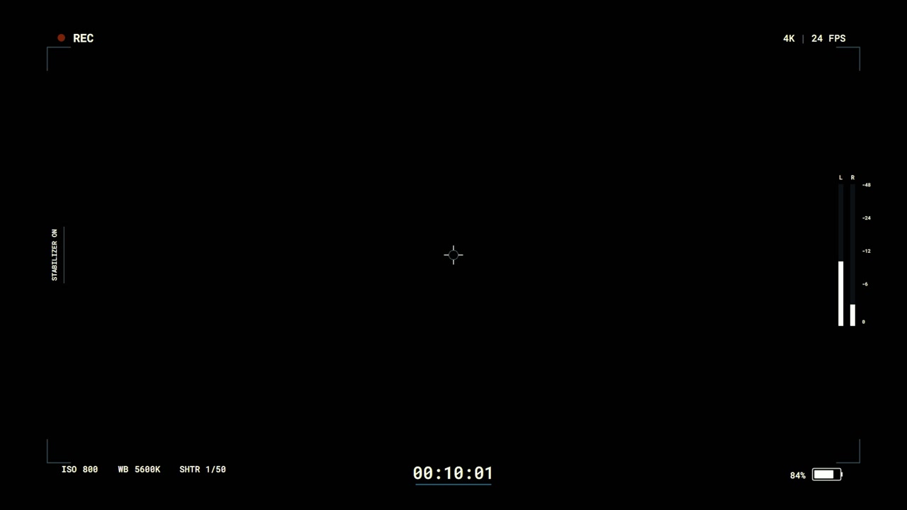 Digital Camera Viewfinder Overlay with Recording Interface