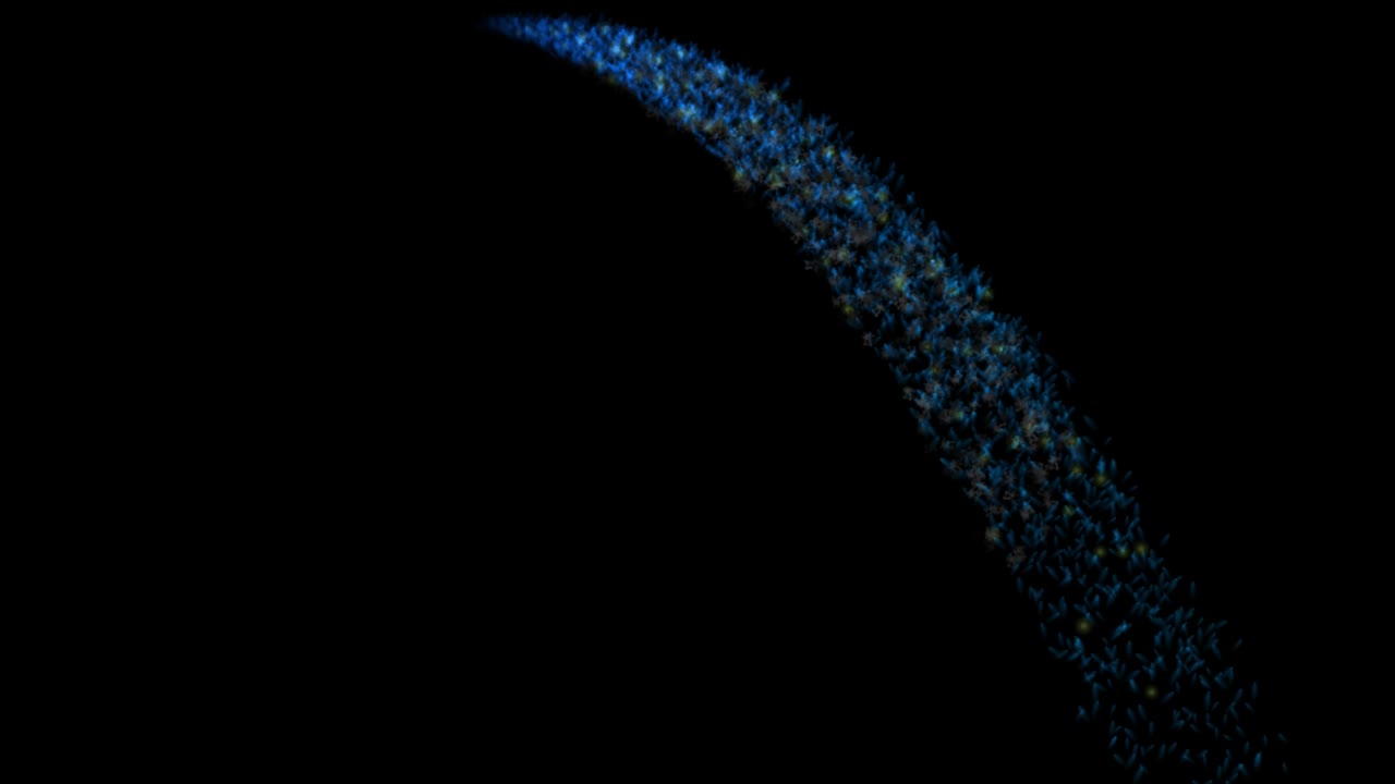 Flame color particle animation motion graphics