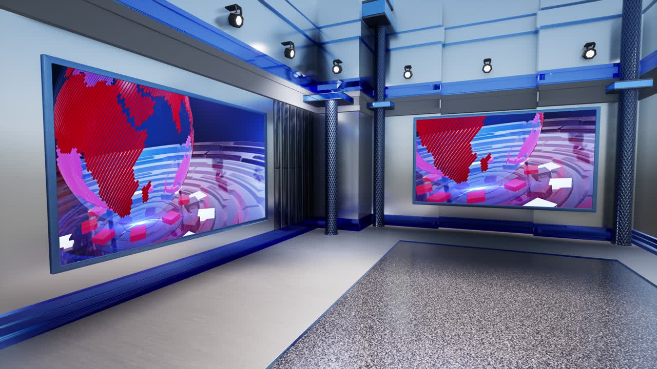 3D 가상 TV 스튜디오 뉴스