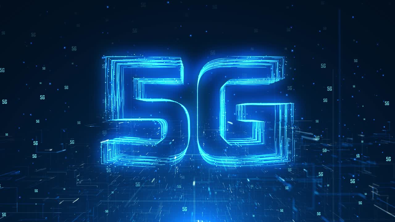 5g: internet mobile wireless business concept loop animation