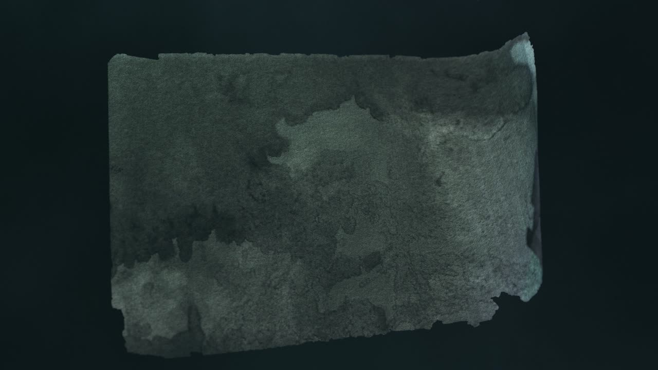 Dark Textured Scroll Unrolling to Reveal Blank Surface