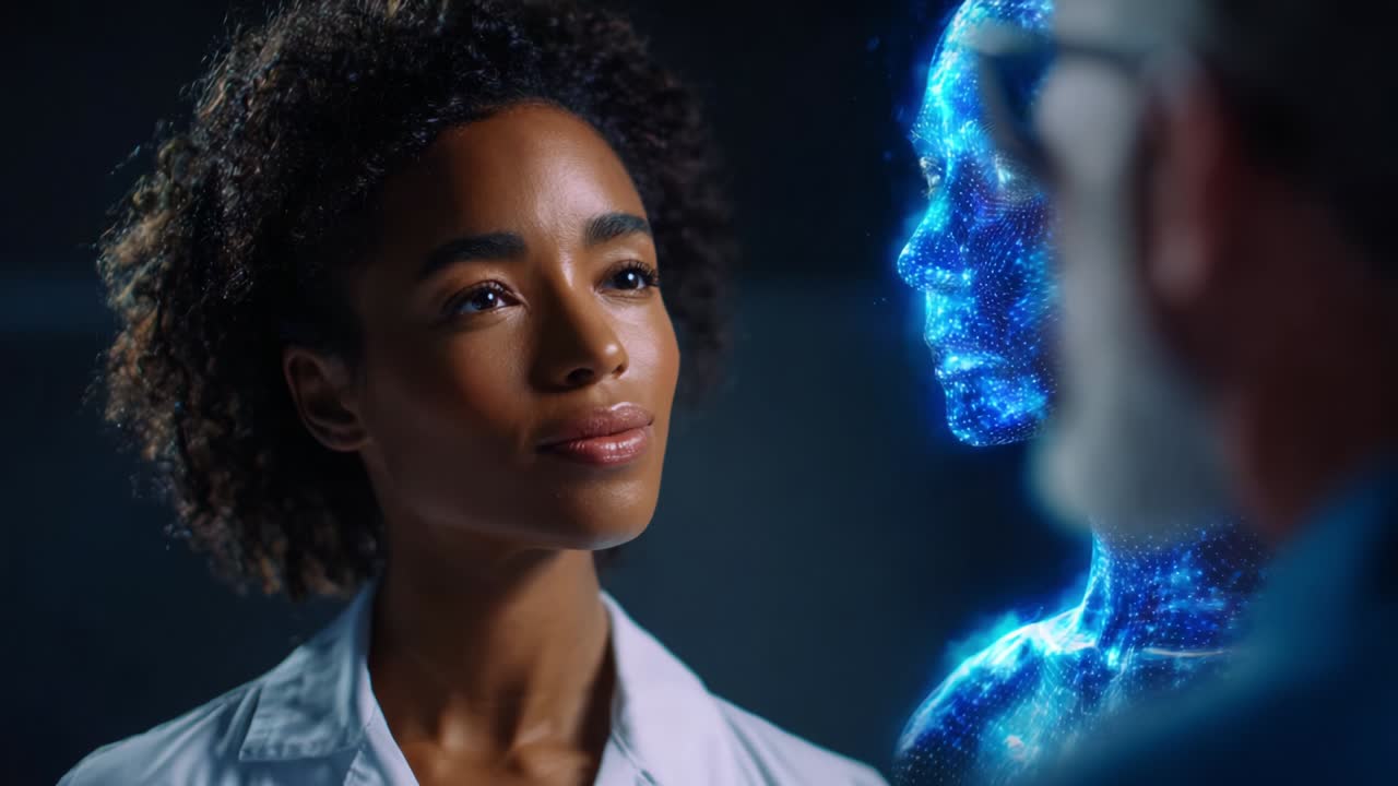 Exploring the Intersection of Technology and Human Emotion: A Thought-Provoking Interaction with a Holographic Representation Highlighting the Intricate Relationship Between Humans and Digital Beings