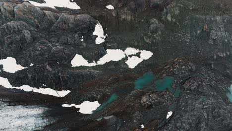 maginificent landscape of vinciguerra glacier from above in ushuaia, tierra del fuego, argentina