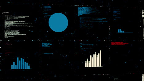 digital interface with data visualizations