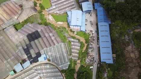 general landscape view of the brinchang district within the cameron highlands area of malaysia