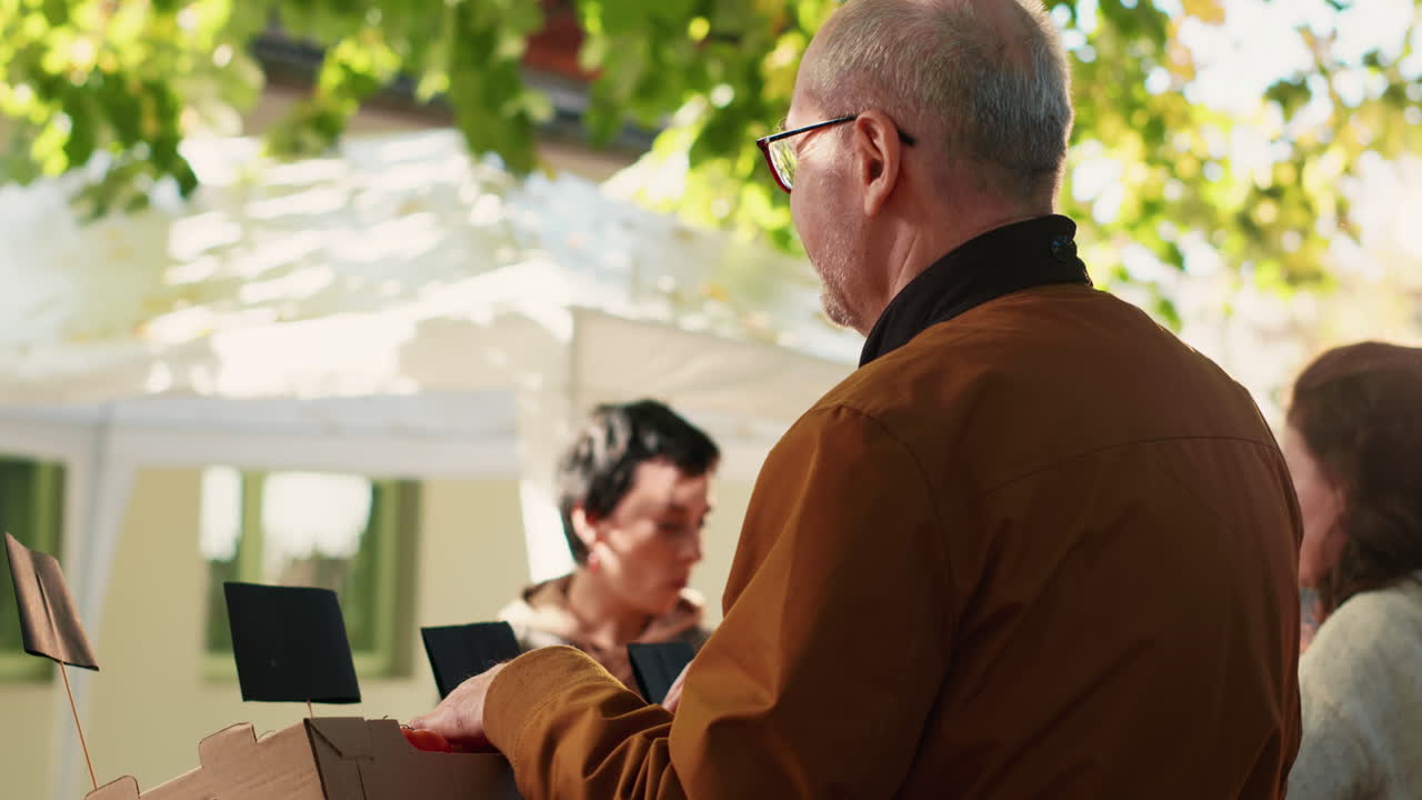 People at a farmers market