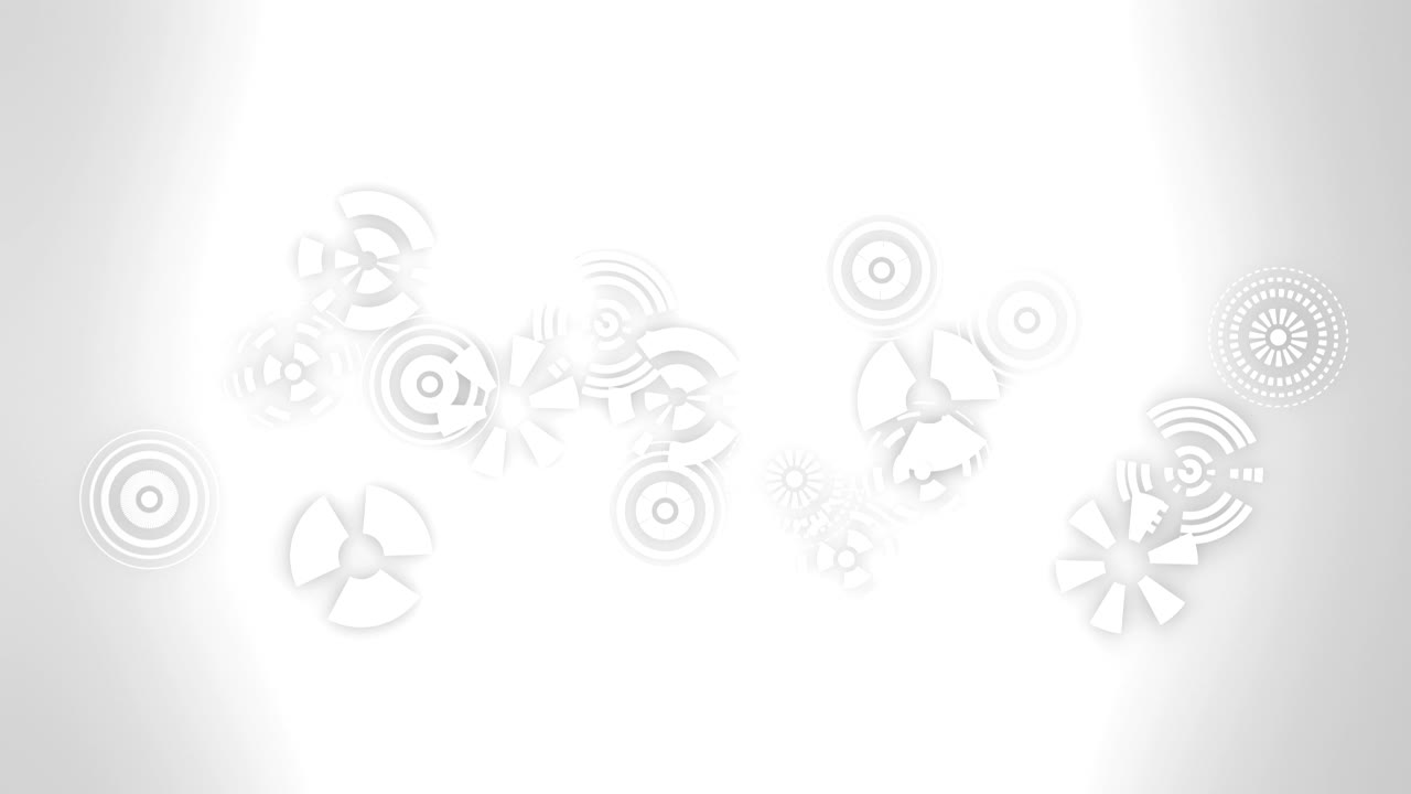 Abstract round animation, hi-tech background with circles. Futuristic Sci-Fi HUD effect.