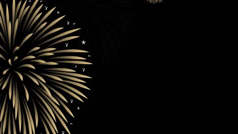 Animation-of-fireworks-exploding-on-black-background