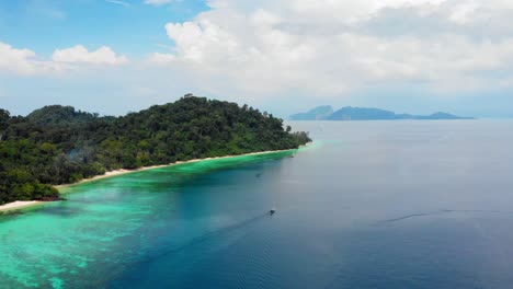 hermoso paraíso tropical de koh kradan en tailandia - toma aérea
