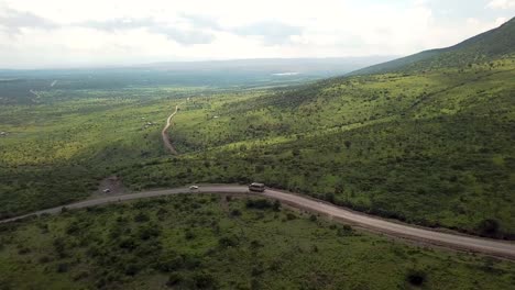 beautiful aerial view of kenyan landscape