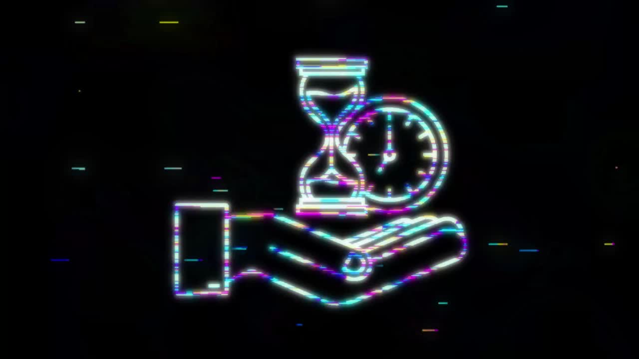 reloj y bolsa, el tiempo es dinero, préstamo rápido, período de pago, cuenta de ahorros. gráfico de movimiento